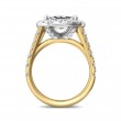 FlyerFit® 18K Yellow Gold Shank And White Gold Top Encore Engagement Ring