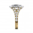 FlyerFit® 18K Yellow Gold Shank And White Gold Top Encore Engagement Ring