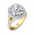 FlyerFit® 18K Yellow Gold Shank And White Gold Top Encore Engagement Ring