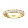FlyerFit® 18K Yellow Gold Channel  Wedding Band
