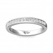 FlyerFit® 14K White Gold Channel  Wedding Band