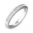 FlyerFit® 14K White Gold Channel  Wedding Band