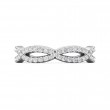 FlyerFit® 18K White Gold Eternity Wedding Band