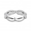 FlyerFit® 18K White Gold Eternity Wedding Band