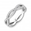 FlyerFit® 18K White Gold Eternity Wedding Band