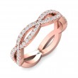 FlyerFit® 14K Pink Gold Eternity Wedding Band