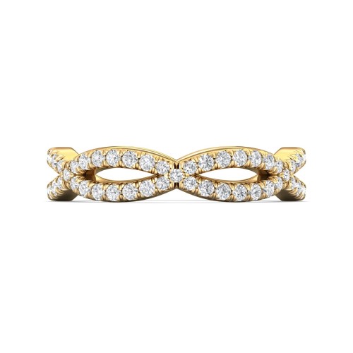 FlyerFit&reg; 14K Yellow Gold Eternity Wedding Band