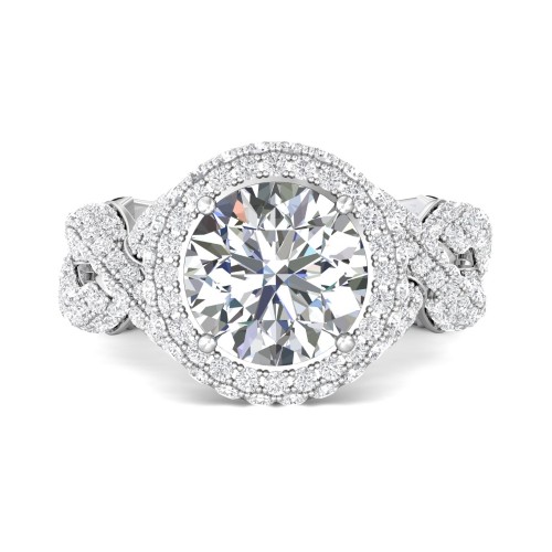 FlyerFit&reg; 14K White Gold Encore Engagement Ring