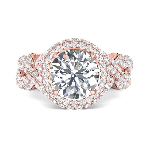 FlyerFit&reg; 14K Pink Gold Encore Engagement Ring