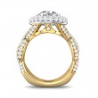 FlyerFit® 18K Yellow Gold Shank And White Gold Top Encore Engagement Ring