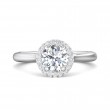 FlyerFit® 14K White Gold Micropave Halo Engagement Ring