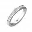 FlyerFit® 14K White Gold Micropave Bead Set Wedding Band
