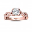 FlyerFit® 14K Pink Gold Split Shank Engagement Ring