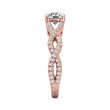 FlyerFit® 14K Pink Gold Split Shank Engagement Ring