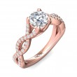 FlyerFit® 14K Pink Gold Split Shank Engagement Ring