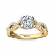 FlyerFit® 14K Yellow and 14K White Gold Split Shank Engagement Ring