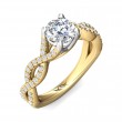 FlyerFit® 14K Yellow and 14K White Gold Split Shank Engagement Ring