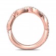 FlyerFit® 18K Pink Gold Micropave Cutdown Wedding Band