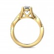 FlyerFit® 18K Yellow Gold Split Shank Engagement Ring