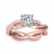 FlyerFit® 18K Pink Gold Split Shank Engagement Ring