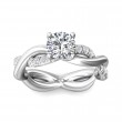 FlyerFit® Platinum Split Shank Engagement Ring