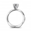 FlyerFit® Platinum Split Shank Engagement Ring