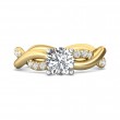 FlyerFit® 14K Yellow and 14K White Gold Split Shank Engagement Ring
