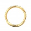 FlyerFit® 18K Yellow Gold Micropave Cutdown Wedding Band