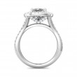 FlyerFit® 14K White Gold Split Shank Engagement Ring