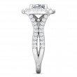 FlyerFit® 14K White Gold Split Shank Engagement Ring