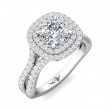 FlyerFit® 14K White Gold Split Shank Engagement Ring
