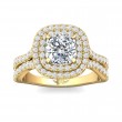 FlyerFit® 14K Yellow Gold Split Shank Engagement Ring
