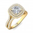 FlyerFit® 14K Yellow Gold Split Shank Engagement Ring