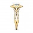FlyerFit® 18K Yellow Gold Split Shank Engagement Ring