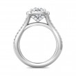 FlyerFit® Platinum Split Shank Engagement Ring