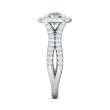 FlyerFit® Platinum Split Shank Engagement Ring