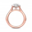 FlyerFit® 14K Pink Gold Shank And White Gold Top Split Shank Engagement Ring