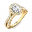 FlyerFit® 14K Yellow Gold Split Shank Engagement Ring