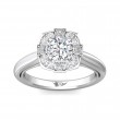 FlyerFit® 14K White Gold Solitaire Engagement Ring