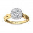 FlyerFit® 14K Yellow and 14K White Gold Solitaire Engagement Ring