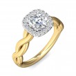 FlyerFit® 14K Yellow and 14K White Gold Solitaire Engagement Ring