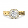 FlyerFit® 18K Yellow Gold Solitaire Engagement Ring