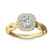 FlyerFit® 18K Yellow Gold Solitaire Engagement Ring