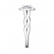 FlyerFit® 14K White Gold Solitaire Engagement Ring
