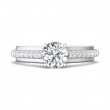 FlyerFit® Platinum Micropave Engagement Ring