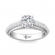 FlyerFit® Platinum Micropave Engagement Ring