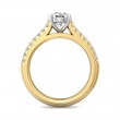 FlyerFit® 14K Yellow and 14K White Gold Micropave Engagement Ring