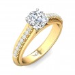 FlyerFit® 14K Yellow and 14K White Gold Micropave Engagement Ring