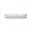 FlyerFit® 18K White Gold Micropave Bead Set Wedding Band