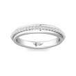 FlyerFit® 18K White Gold Micropave Bead Set Wedding Band